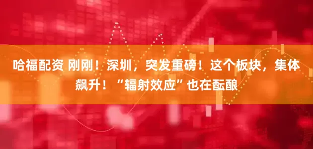 哈福配资 刚刚！深圳，突发重磅！这个板块，集体飙升！“辐射效应”也在酝酿
